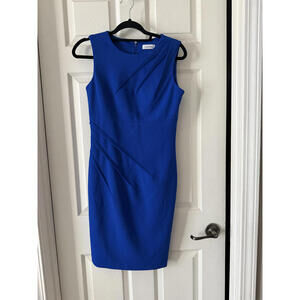 Calvin Klein Elegant Blue Dress Size Small